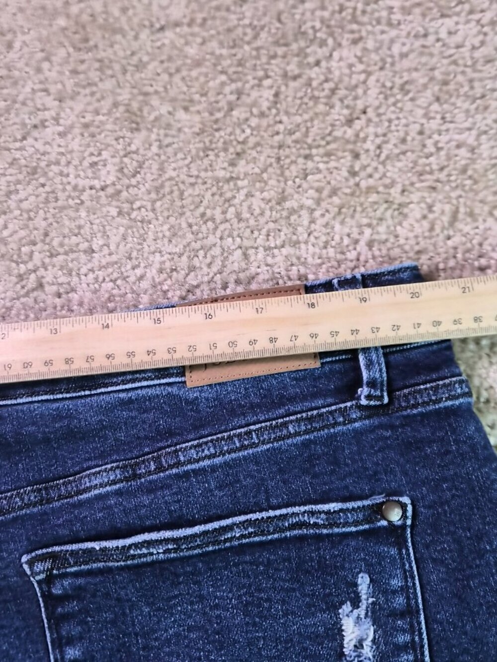 Judy Blue LA Jeans Womens Size 22W Blue Boyfriend Distressed Stretch Denim F910 - Picture 8 of 13